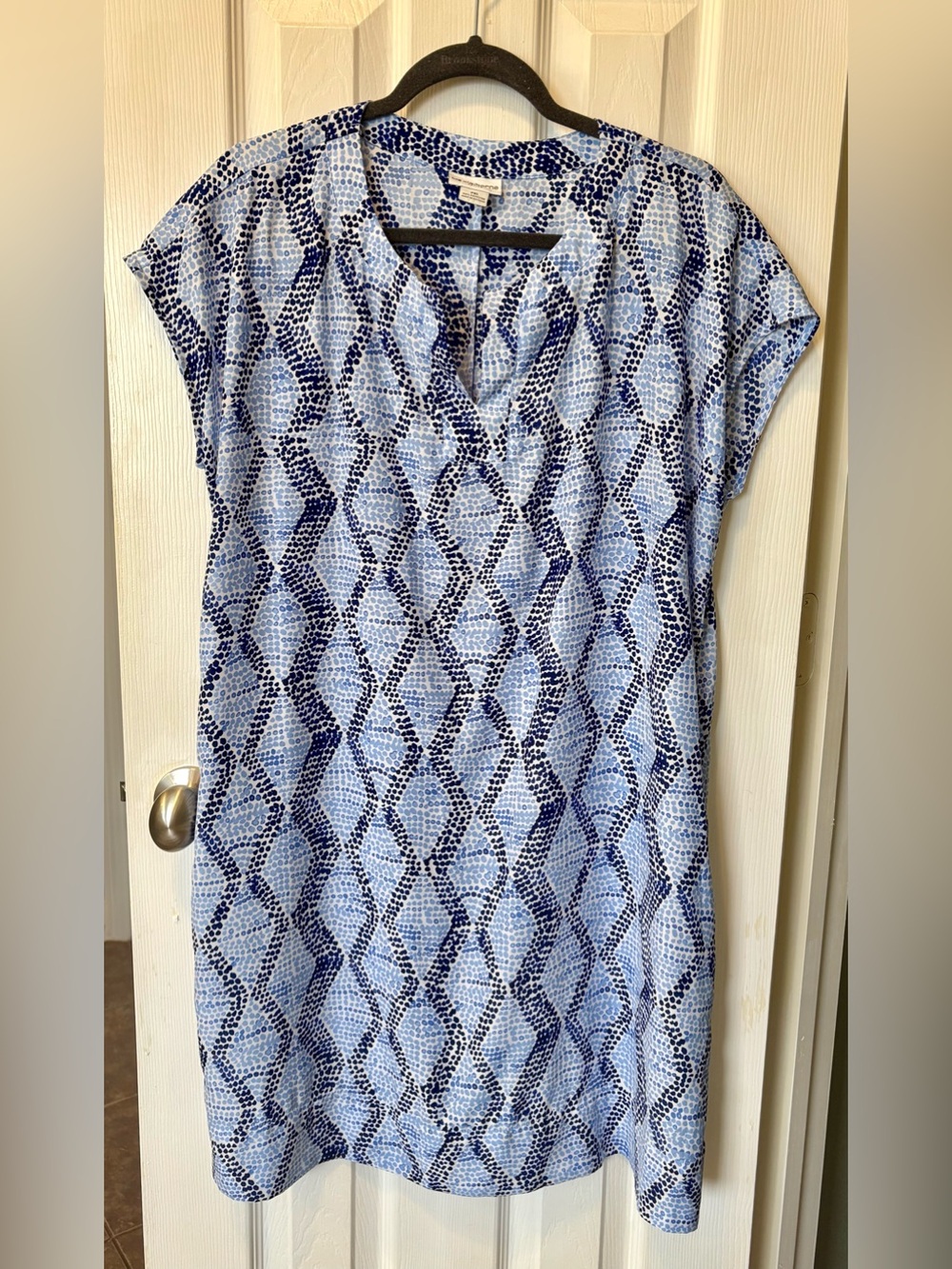 Liz Claiborne Blue Geometric Midi Dress